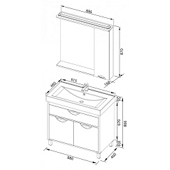 Aquanet Комплект Мебели "Гретта 90" венге (177136) – фотография-7