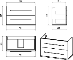 Misty Мебель для ванной Модерн 80 подвесная белая – фотография-14