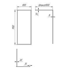 Paini Душевая перегородка PAINI-WalkIN80G 80x195 рисунок решетка – фотография-5