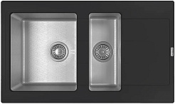 Florentina Мойка кухонная Комби 860 К антрацит – фотография-1