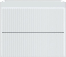 Vivon Тумба под раковину Kristi 70 подвесная белая матовая рифленая