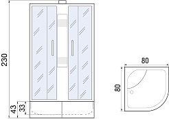 River Душевая кабина Nara XL 80/43 MT – фотография-13