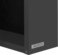 Акватон Мебель для ванной Сохо 100 R подвесная дуб веллингтон/графит софт – фотография-14