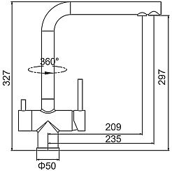Frap Смеситель для кухни F43899-3 сатин – фотография-4