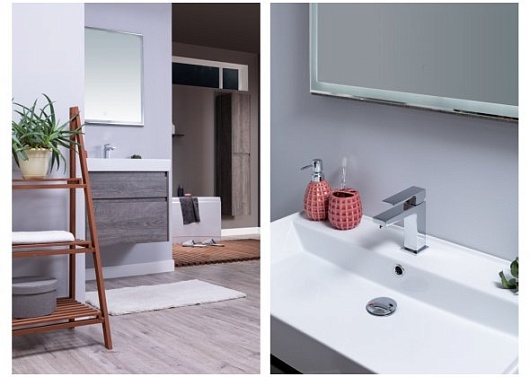 Aquanet Тумба с раковиной Nova Lite 75 2 ящика, дуб рошелье – фотография-6