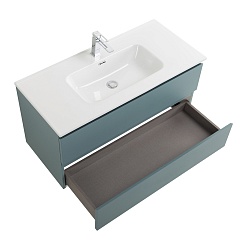 BelBagno Тумба с раковиной Kraft 100 подвесная Голубой матовый – фотография-8