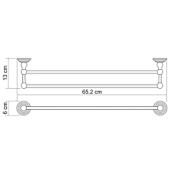 WasserKRAFT Штанга для полотенец "Ammer K-7040" – фотография-3