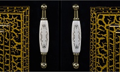 Aquanet Мебель для ванной Валенса 70 черный краколет/золото (180462) – фотография-4