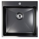 Mixline Мойка настольный монтаж 50/50 (2,0) выпуск 3 1/2 черный графит – фотография-7