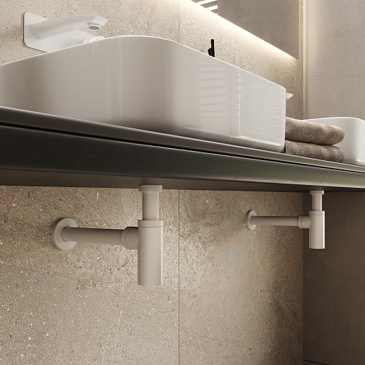 Iddis Сифон для раковины Optima Home OPTWT00i84 белый матовый – фотография-2