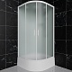 Frank Душевая кабина F400/2 M white с крышей профиль белый стекло матовое – фотография-4
