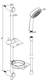 Damixa Душевой комплект Contour 760100500 – фотография-2