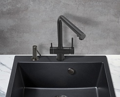 Milacio Смеситель для кухни Ultra MCU.558.TB черный матовый – фотография-4