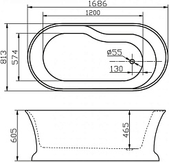 BelBagno Акриловая ванна BB300 169x81 – фотография-4