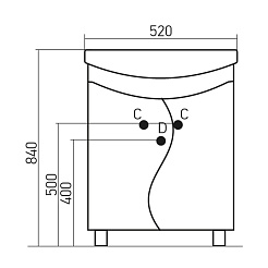 Mixline Тумба с раковиной Ангара 52 – фотография-2