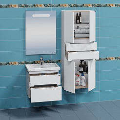 СанТа Мебель для ванной Лондон 60 подвесная белая – фотография-3