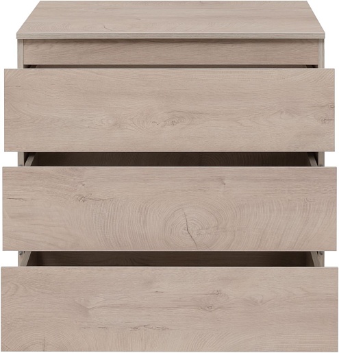 Aquanet Комод Сканди 80 3 ящика дуб эдгрейн – фотография-4