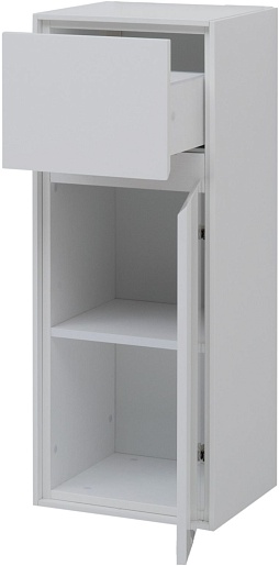 Aquanet Шкаф пенал Милан 35 малый подвесной белый – фотография-6