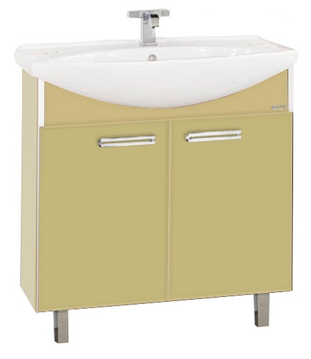 Misty Тумба для умывальника Джулия 75 прямая бежевая – фото, картинка, фотография-1