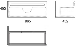 Owl 1975 Мебель для ванной Otalia 100, 1 ящик – фотография-2
