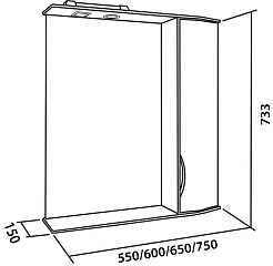 Bas Мебель для ванной Опера 55 – фотография-4