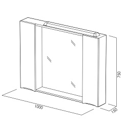 BelBagno Зеркало-шкаф MARINO-SPC-1000/750-2A-BL-P Bianco Lucido – фотография-7