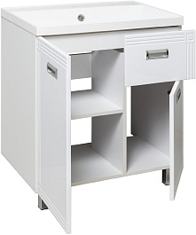 Runo Мебель для ванной Карат 70 белая – фотография-5