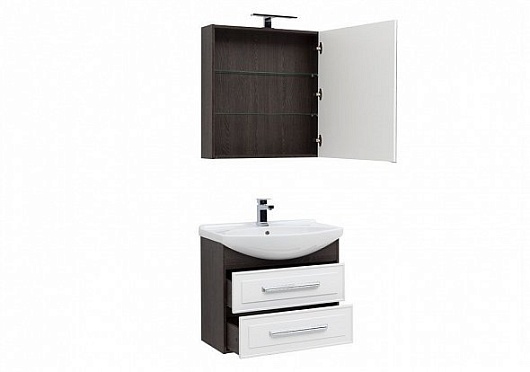 Aquanet Мебель для ванной Остин 75 белая/дуб кантербери – картинка-3