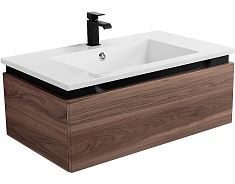 Cezares Тумба под раковину Slider 80 подвесная дымчатый орех