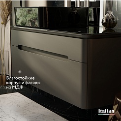 Jorno Тумба под раковину Shine 100 с МФУ подвесная антрацит Shi.01.100-M/P/A – фотография-3