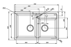 Iddis Мойка гранитная Vane G V22G782i87 серый – фотография-2