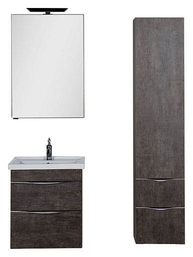 Aquanet Тумба с раковиной "Эвора 60" дуб антик – фотография-4