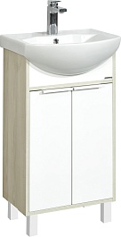 Акватон Тумба под раковину Рико 50 белая, ясень фабрик – фотография-1