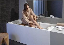 Jacob Delafon Ванна из искусственного камня Elite 170x75 E6D030-00, щелевой перелив – фотография-8