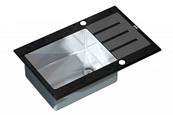 Zorg Кухонная мойка Inox Glass GL-7851-BLACK – фотография-1