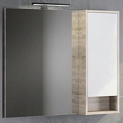 Comforty Зеркальный шкаф Гамбург 90 R дуб сонома – фотография-1