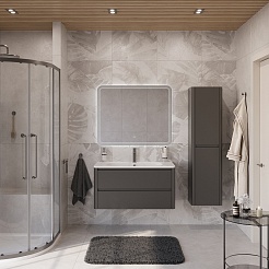 Cezares Тумба под раковину Relax 100 подвесная оружейная сталь – фотография-8