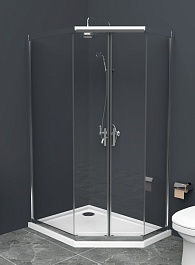 BelBagno Душевой уголок Uno 120/90 UNO-195-PH-2-120/90-C-Cr стекло прозрачное – фотография-1