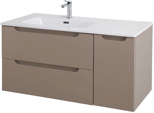 BelBagno Тумба с раковиной Etna 100 L подвесная бежевая матовая – картинка-9