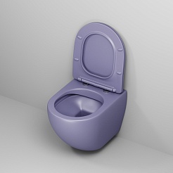 Grossman Унитаз подвесной Color GR-4455LIMS фиолетовый матовый – фотография-6