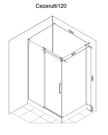 Ceruttispa Душевой уголок Cezares 120 – фотография-3