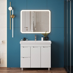 Onika Мебель для ванной Айленд 90 с б/к белая – фотография-2