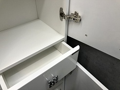 Comforty Шкаф пенал Монако 40 R белый – фотография-10