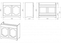 Misty Тумба с раковиной Элис 100 бежевая патина – фотография-11