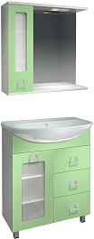 Какса-а Мебель для ванной "Витраж-Цвет 70" L фисташка – фотография-1