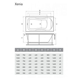 Relisan Акриловая ванна Xenia 180x80 – фотография-6