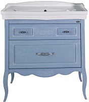 ASB-Woodline Тумба под раковину Модерн 85 рошфор/патина серебро