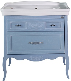 ASB-Woodline Тумба под раковину Модерн 85 рошфор/патина серебро – фотография-1