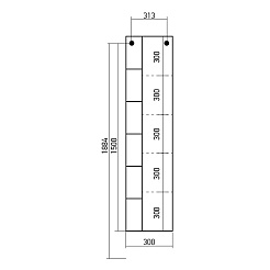Mixline Пенал для ванной Аврора 35 белый – фотография-4