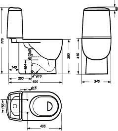 Sanita Luxe Унитаз-компакт Best DM с микролифтом – фотография-7